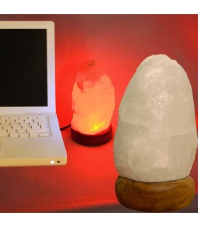 USB mini lampada bianco naturale himalayano sale - vari colori