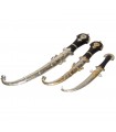 Alpaca Arabic Dagger and Engraved Bronze - Artisan -3 Sizes