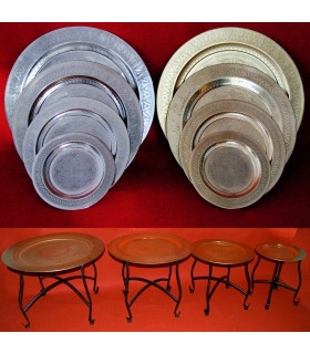 Mesa Arabe Grabada - Desmontable - 2 Tonos - 4 Tamaños
