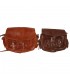 Pelle borsa a mano - artigianale 6 tasche - 2 colori-