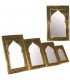 Specchio in ottone incisione - 8 misure - progettazione arco arabo