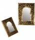 Engraved Brass Mirror - Small - Arab Arch Design