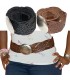 Ceinture en cuir - Artisanat tressé - deux couleurs -Alpaga Seal