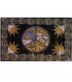 Tela Algodon India-Símbolo Paz Sol y Luna-135 x 210 cm