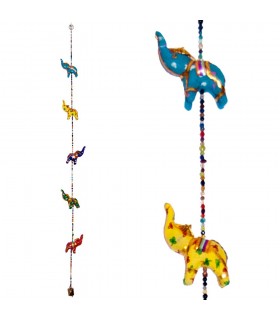 5 Elefantes Colgantes - Suerte -  Campanilla - 100 cm