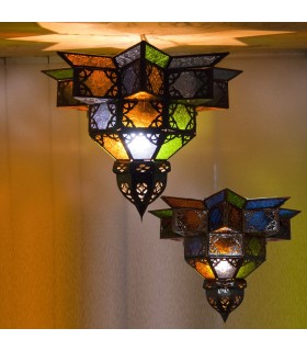 Ceiling Lamp Arabic - Multicolor Crystals - Draft Arab