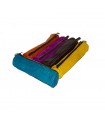 Cerniera in pelle penna - vari colori - - 23 cm