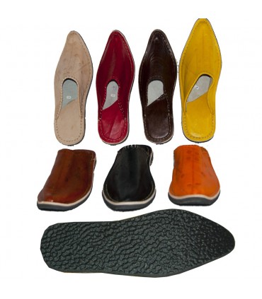 Babucha Piel Aladino Lisa - Varios Colores - NOVEDAD