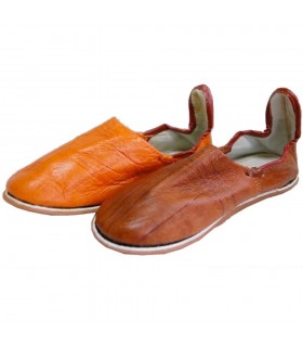 Babucha Piel Mini - Niños - Varios Colores - N 18-36 -Suela Dura