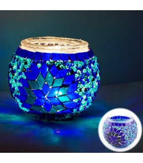 Portavelas Turco - Cristal Murano -Artesania Turca Tamaño 2