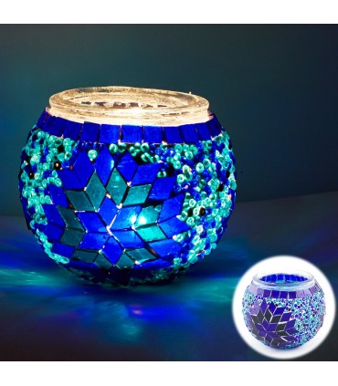 Portavelas Turco - Cristal Murano -Artesania Turca Tamaño 2