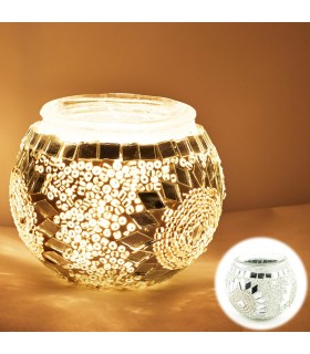 Portavelas Turco - Cristal Murano -Artesania Turca Tamaño 2