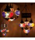 Lampara Turca - 4 Bolas Cristal Murano - Mosaico - 75 cm