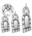 Telaio in fucina - 3 dimensioni - specchio design arabo