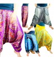 Pantalón Bombacho - Estampado Floral - Talla Unica - Seda