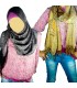 Pashmina cotone floreale - sciarpa - vari colori
