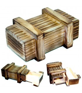 Caja Mágica - Compartimento Secreto - Madera Envejecida
