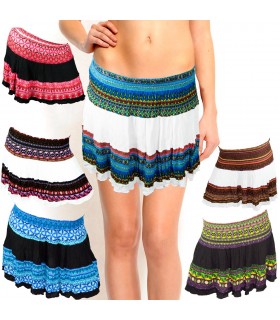 Minirock gestempelt Verano-Seda - Farben-Licht-One size