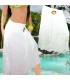 Falda Algodón  - Blanco Verano - Cinturón Coco - Talla Unica