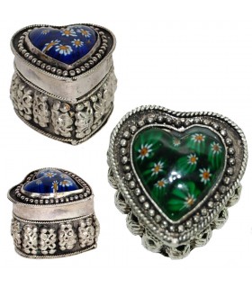Alpaca Heart Box - Murano Glass - 2 Colors