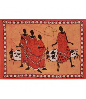 Tela Algodon India-Pastores Masai-Artesana-140 x 210 cm