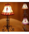 Lampada tavolo - pelle e hennè - multi-colore - 50 cm