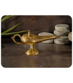 Gravado Bronze Censer Aladdin - Furo de carvão - 2 Tamaño