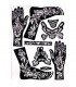 Henna Tattoo Adhesive Template - Feet & Hands - 1 Single-Use