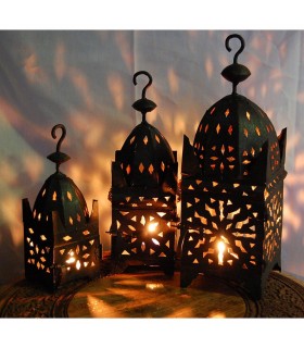 Small Square Iron Light for Candle - 3 Sizes - NEW