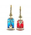 Perfumero Mediano Alpaca y Vidrio - Varios Colores - 15 cm