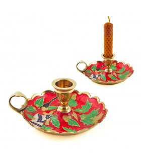 Kerze ring Bronze - Kerzenhalter Blumenmuster - 12 cm-Qualität