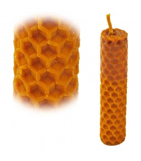 Handgefertigte Runde Virgin Bienenwachs - Kerze 2 x 9 cm