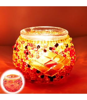 Portavelas Turco Mini-Cristal Murano -Artesania Turca-Tamaño 1