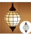 Lámpara Globo Dorado - Blanco Opaco - Andalusí - 2 Tamaños
