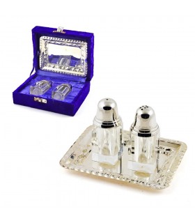 Set 2 Especieros Deluxe - Bandeja Alpaca  - Caja Terciopelo
