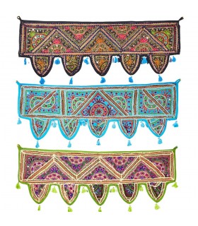 Tapete Decoración Flecos - Calidad - Artesanal -100 x 35 cm