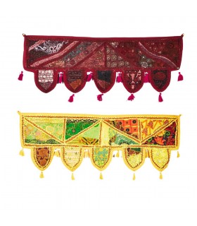 Tapete Decoración Flecos - Calidad - Artesanal -100 x 35 cm