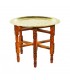 Mesa de Latón Para Tetería - Patas Madera Plegables -desde 40 cm