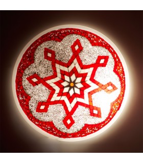 Aplique o Plafón Turco - Cristal Murano - Mosáico Arabe - 30 cm