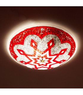 Aplique o Plafón Turco - Cristal Murano - Mosáico Arabe - 30 cm