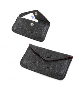 Cartera Piel Grabada y Acolchada - 2 Tamaños - Varios Colores