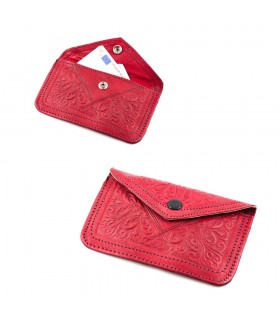 Cartera Piel Grabada y Acolchada - 2 Tamaños - Varios Colores