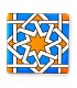 Imán Azulejo Arabe Cuadrado - Ideal Nevera - 6 cm