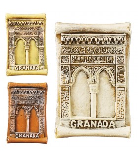 Juego 3 Imán Miniatura Puerta Alhambra- 5 cm - Ideal Nevera