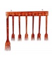 Set of 7 Wood Forks - Great Quality - Exhibition Hanger