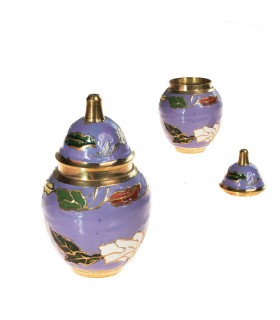 Thumbnail Bombonera Bronze - Floral Design - 7 cm