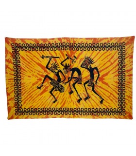 Tela Algodon-India- Tribu Guerrero -Artesana-210 x 140 cm