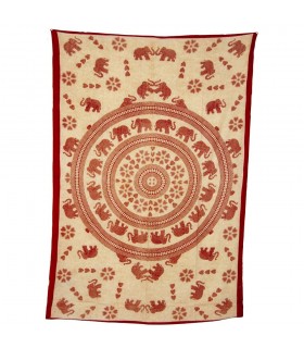 Índia-Tela Cotton- Elefantes Amor-Artisan-210 x 140 cm