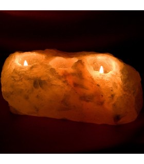 Portavelas Sal Himalaya 5 Agujeros - Natural - Bruto - Feng Shui