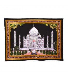 Tela Algodon India- Mezquita Taj Mahal -Lentejuelas-177 x 115cm.